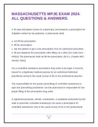 MASSACHUSETTS MPJE EXAM 2024. ALL QUESTIONS & ANSWERS.