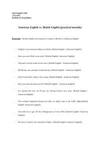 American English vs British English