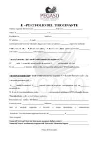 E-PORTFOLIO E RELAZIONE FINALE (secondo esempio) - PERCORSO ABILITANTE UNIPEGASO
