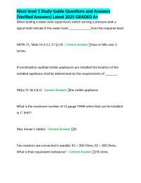 Nicet level 1 Study Guide Questions and Answers (Verified Answers) Latest 2025 GRADED A+