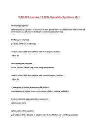 MCB 474 Lecture 13 With Complete Solutions (A+)