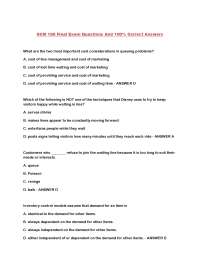 SCM 186 Final Exam Questions And 100% Correct Answers