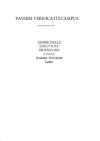 Paniere 2024 TEORIE DELLE STRUTTURE INGEGNERIA CIVILE Docente Ruzziconi Laura Risposte Chi
