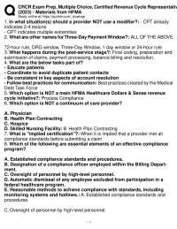 CRCR Exam Prep: Multiple Choice Questions for Certified Revenue Cycle Representatives