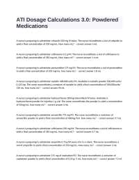 ATI Dosage Calculations 3.0 Powdered Medications Question and answers verified to pass