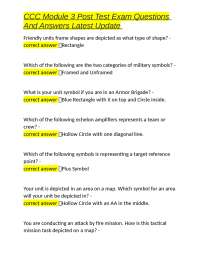 CCC Module 3 Post Test Exam Questions And Answers Latest Update