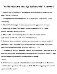VTNE Practice Test Questions with Answers