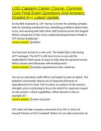 LOG Captains Career Course: Common Core Final Exam Questions And Answers Graded A++ Latest
