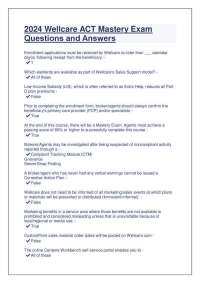 2024 Wellcare ACT Mastery Exam Questions and Answers.pdf