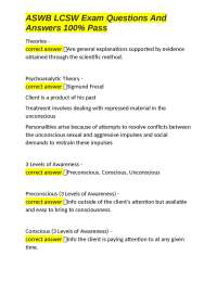ASWB LCSW Exam Questions And Answers 100% Pass