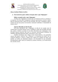 O que entendo por linguagem
