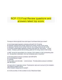 Respiratory Therapy: Multiple Choice Questions and Answers