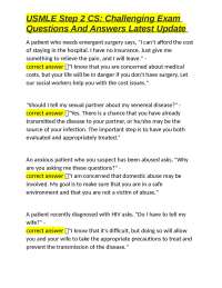 USMLE Step 2 CS: Challenging Exam Questions and Answers
