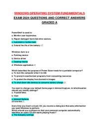 Windows Operating System Fundamentals Exam 2024: Questions and Answers