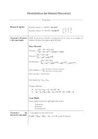 Formulario di Modellistica dei Sistemi Meccanici