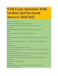 NAB Exam Questions and Answers: A Comprehensive Guide for 2024/2025