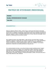 AI FGV - EMPREENDEDORISMO E GESTÃO DA INOVAÇÃO - NOTA 10 + PREMIAÇÃO