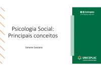 Psicologia Social: Principais Conceitos - Introdução à Psicologia Social