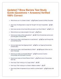 7 Brew Barista Test Study Guide: Questions and Answers