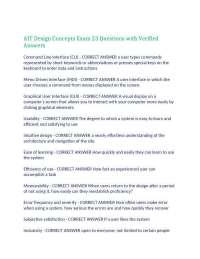 AIT Design Concepts Exam: 23 Questions with Verified Answers