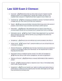 Law 3220 Exam 2 Clemson: Business Law Concepts and Definitions