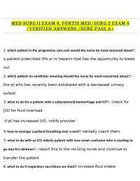MED SURG II EXAM 4, FORTIS MED/SURG 2 EXAM 4 /VERIFIED ANSWERS /SURE PASS A+