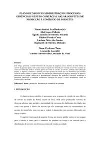 Plano de Negócios para Fabricação de Sorvetes: Aklar Sorvetes ME