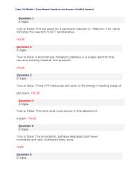 Chem 210 Module 7 Exam: Questions and Answers (Verified)