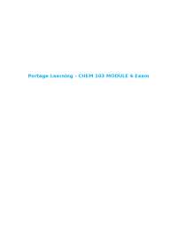 Portage Learning - CHEM 103 MODULE 6 Exam