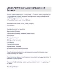 LEED AP BD+C Exam Version 2 Questions & Answers