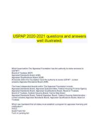 USPAP 2020-2021: Questions and Answers for Appraiser Certification
