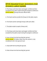 NFHS Baseball Exam Questions and Answers: A Comprehensive Guide to Rules and Regulations