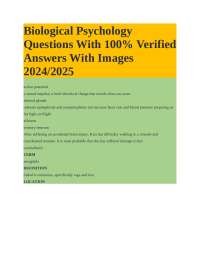 Biological Psychology: Questions and Answers with Images
