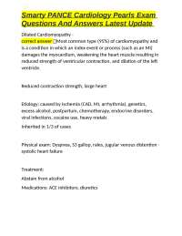 Cardiology Pearls: Exam Questions on Cardiomyopathy