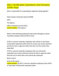 DEU Certification Questions And Answers 100% Pass
