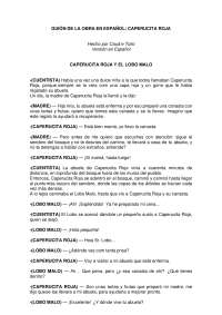 Roteiro Espanhol - Conto: Chapéuzinho Vermelho