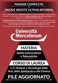 Abilità Informatiche e Telematiche | MEGA PANIERE + NUOVE INEDITE ULTIMA RIFORMA | L-3/L3