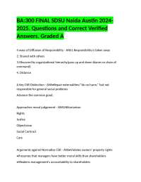 Business Ethics: Key Concepts and Theories - SDSU Final Exam Review