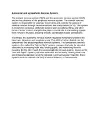 Nervous system and communication