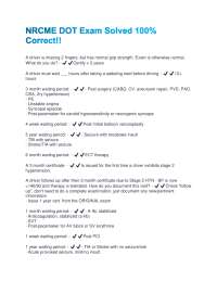 DOT Exam Requirements and Guidelines for Commercial Drivers