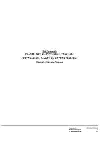 Paniere 2024 PRAGMATICA E LINGUISTICA TESTUALE prof. Messina Simona