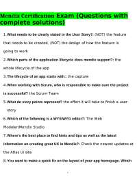 Mendix Certification Exam: Questions and Answers