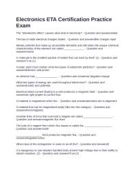 Electronics ETA Certification Practice Exam: Questions and Answers