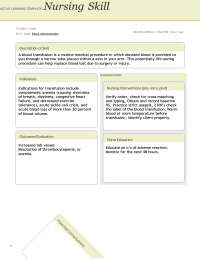 Blood Administration: A Nursing Skill Guide