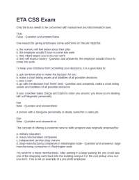 ETA CSS Exam: Multiple Choice Questions and Answers
