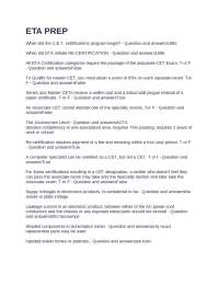 ETA PREP Exam with Questions And Answers