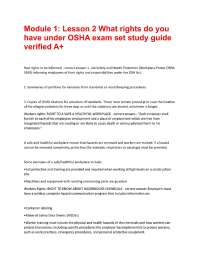 OSHA, HIPAA HIPAA, FERPA, OSHA, Ethical & Legal Notes study guide verified A+ fd.pdf