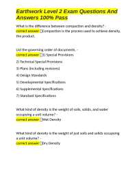 Earthwork Level 2 Exam Questions and Answers