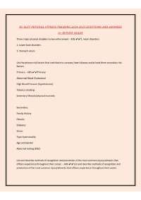 NC BLET PHYSICAL FITNESS TRAINING 2024-2025 QUESTIONS AND ANSWERS  A+ REVIEW GRADE