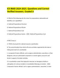 ICS 800D 2024-2025. Questions and Correct Verified Answers. Graded A
